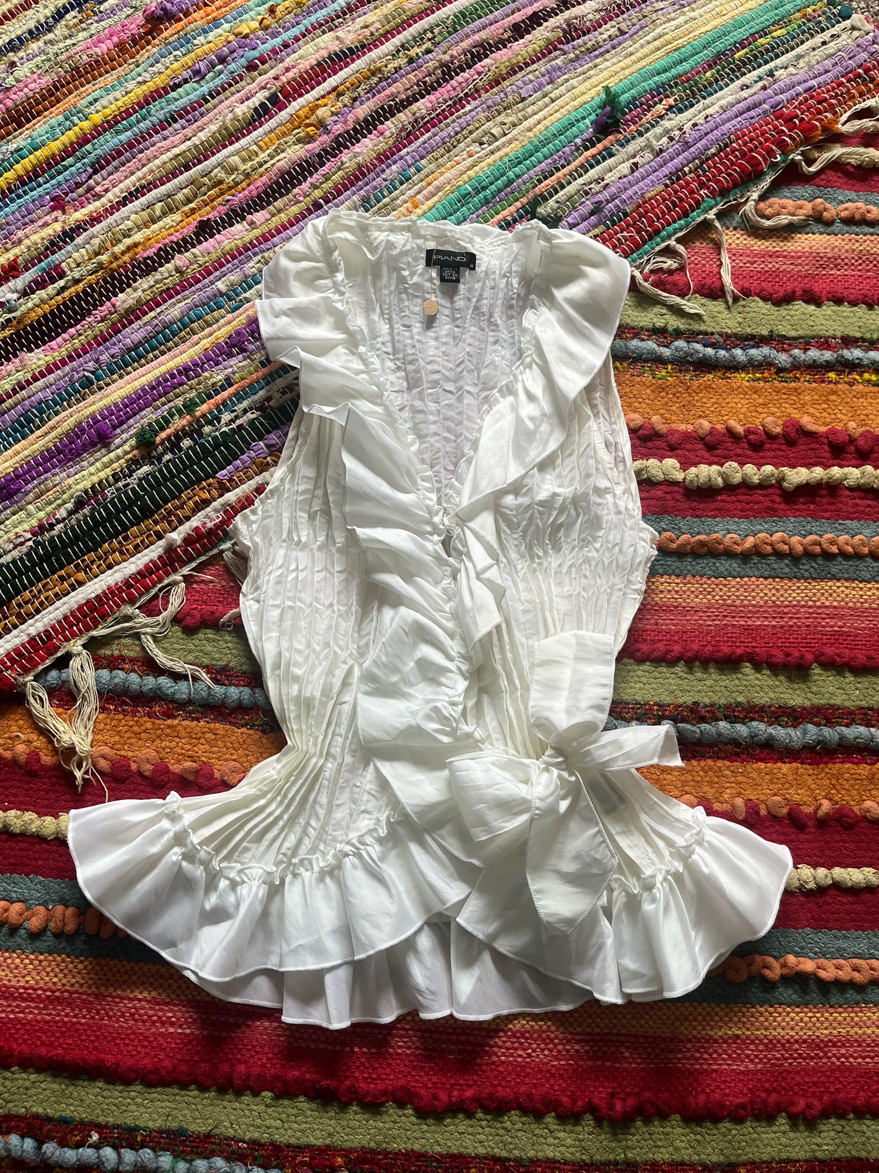Y2K ruffled top