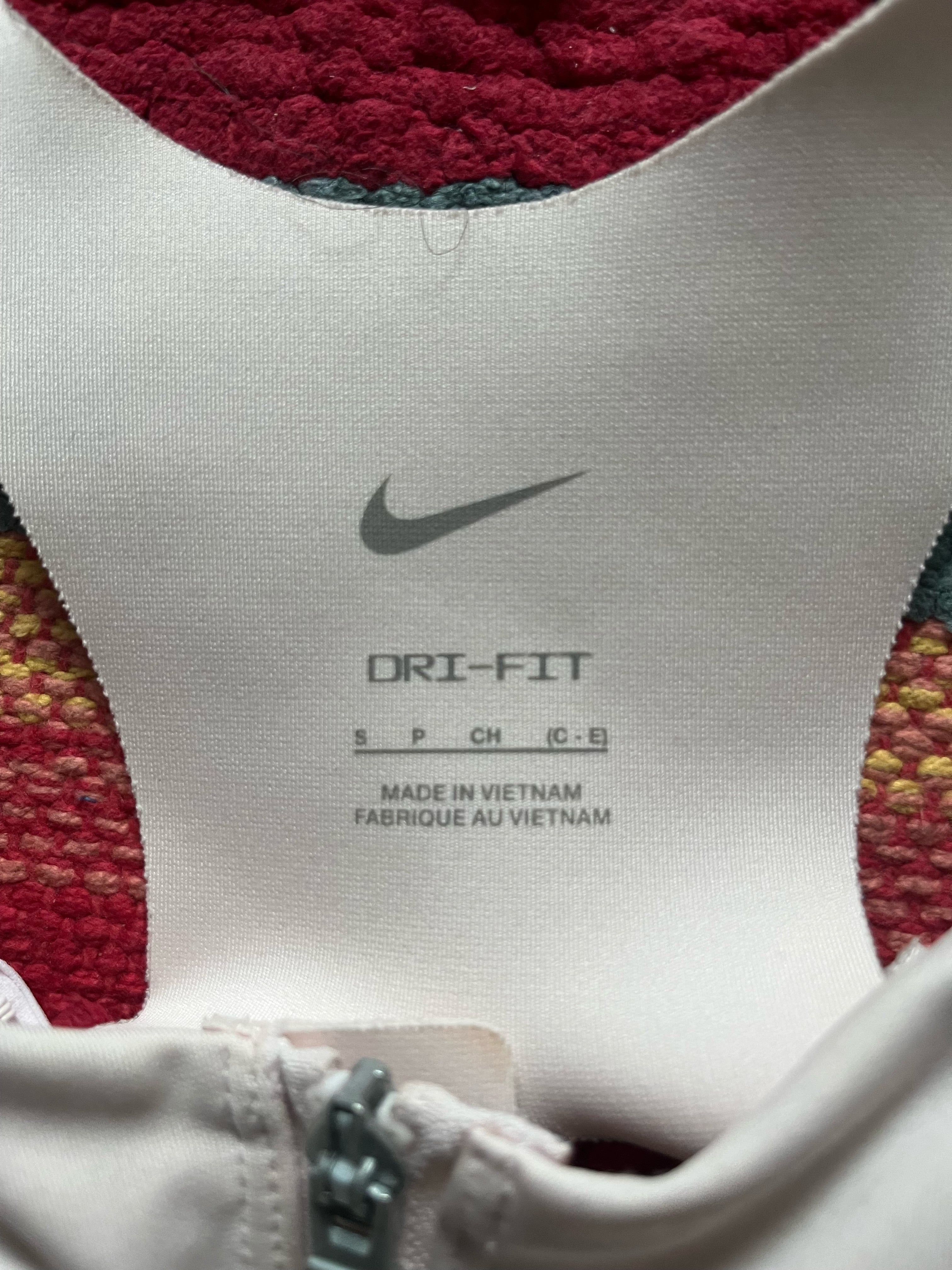 Nike zip up sports bra