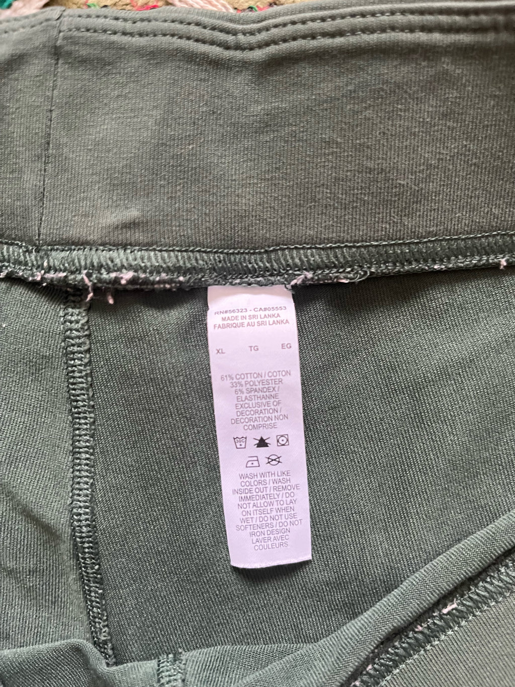 Green Nike biker shorts