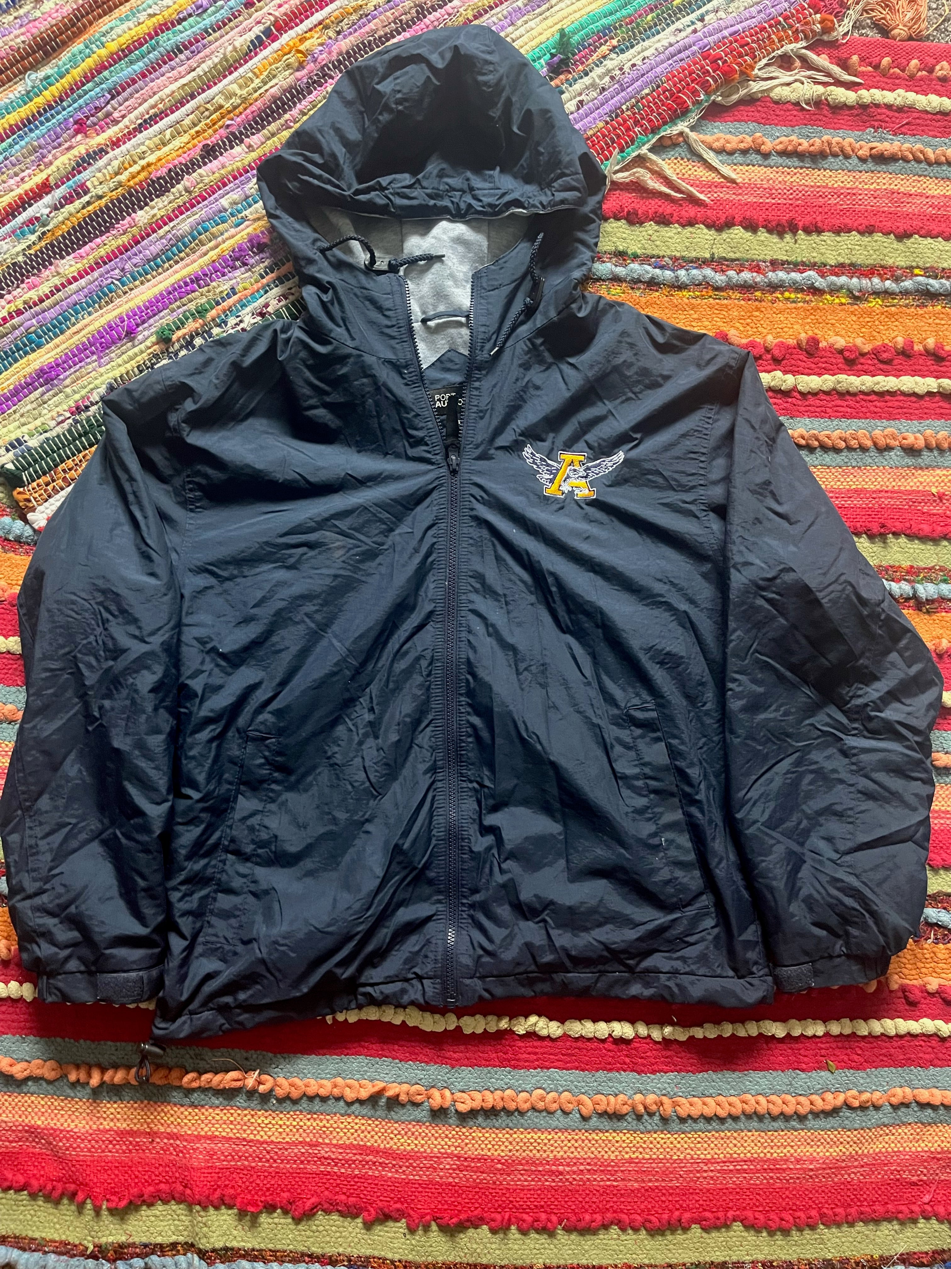 Navy windbreaker jacket