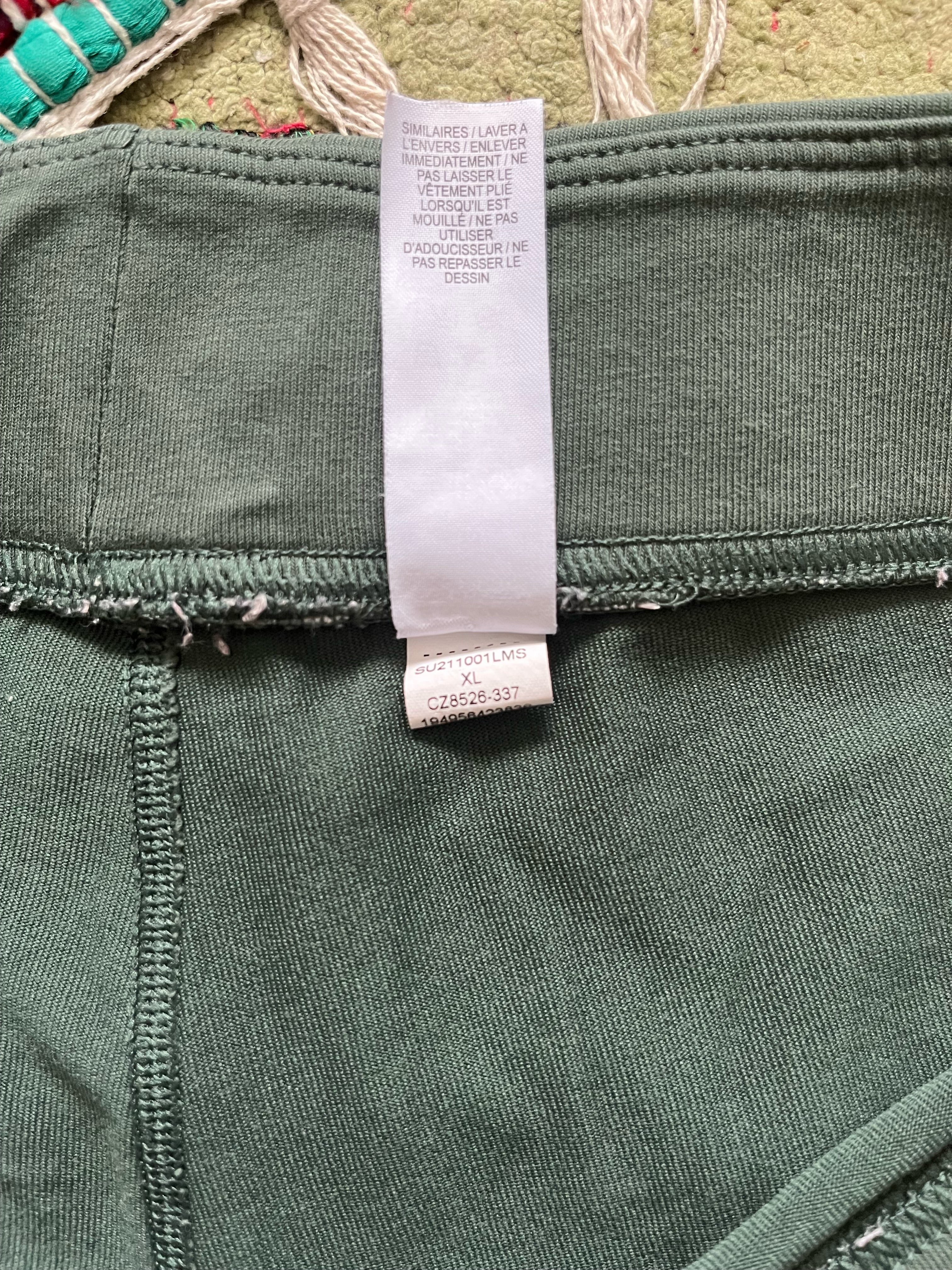 Green Nike biker shorts