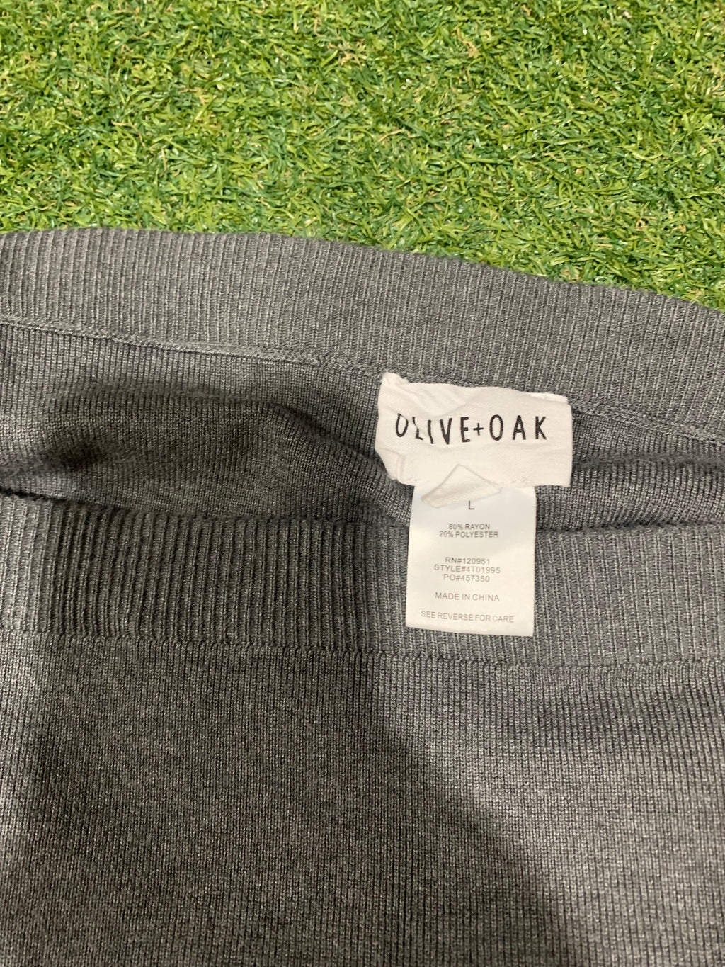 Long Gray Fitted Skirt
