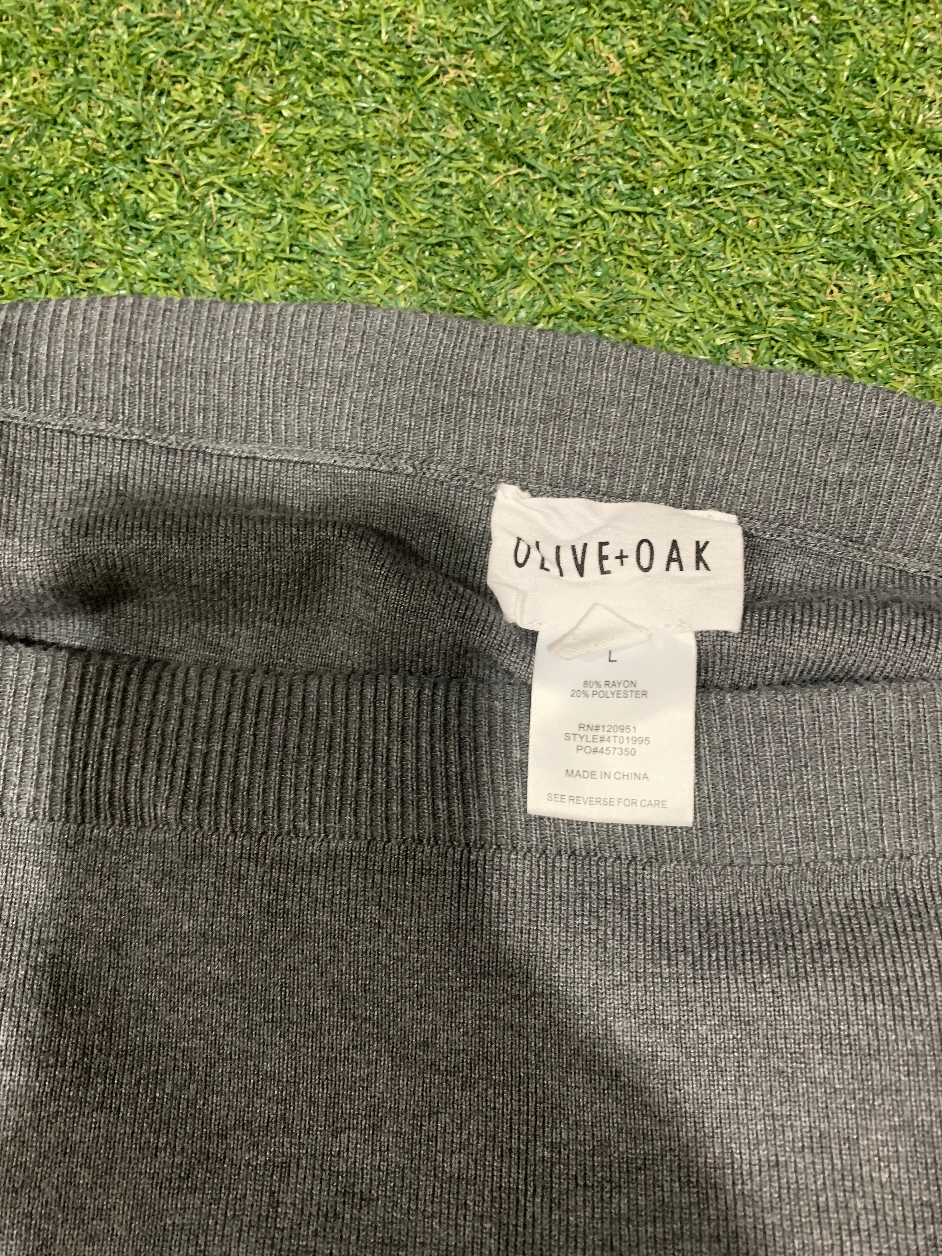 Long Gray Fitted Skirt