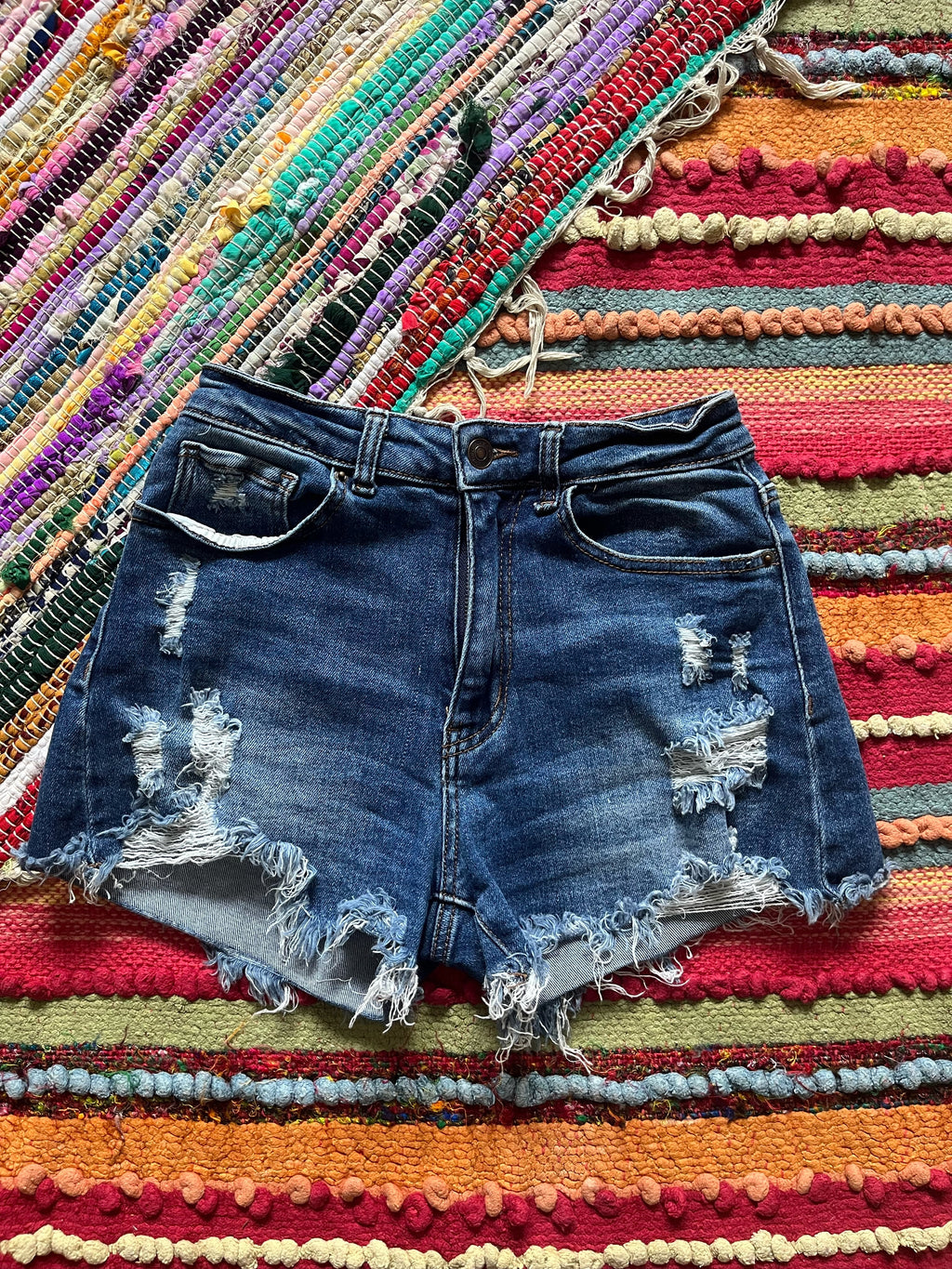 Distressed shorts