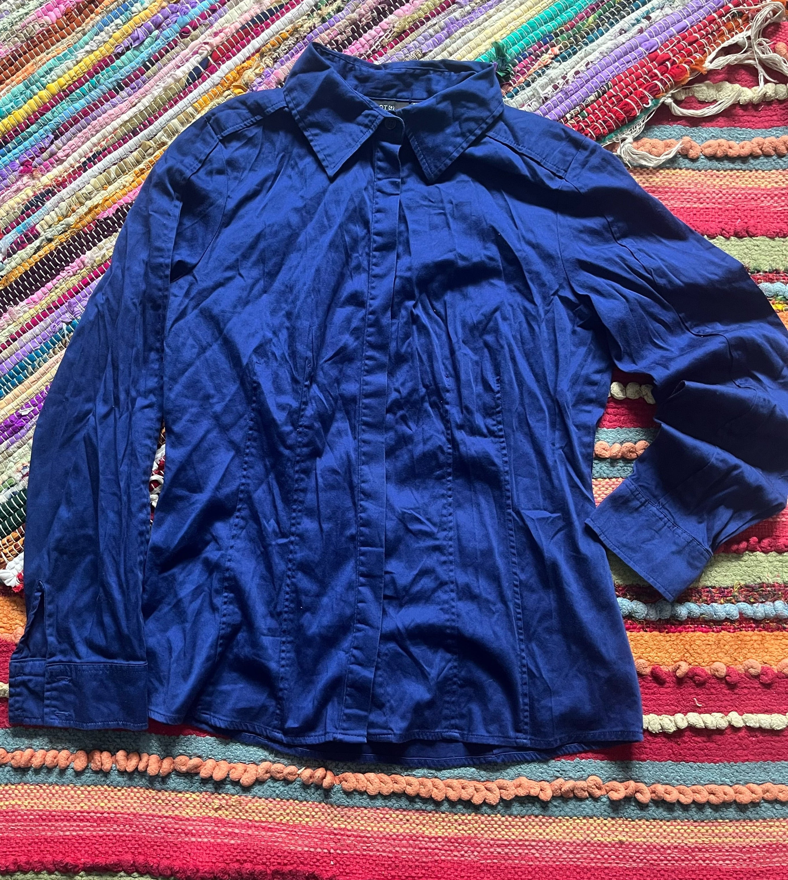 Royal blue button-up