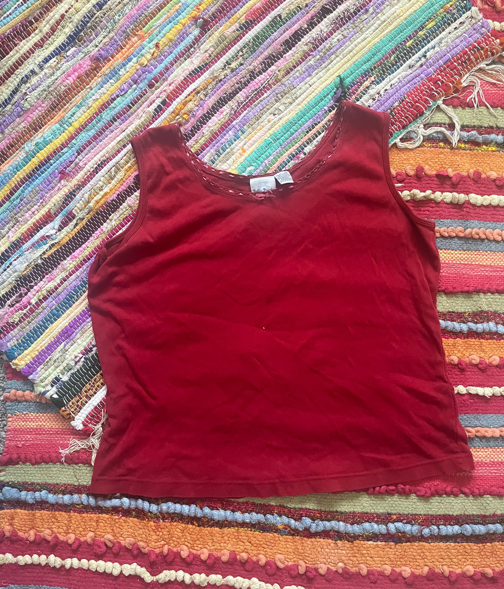 Red tank top