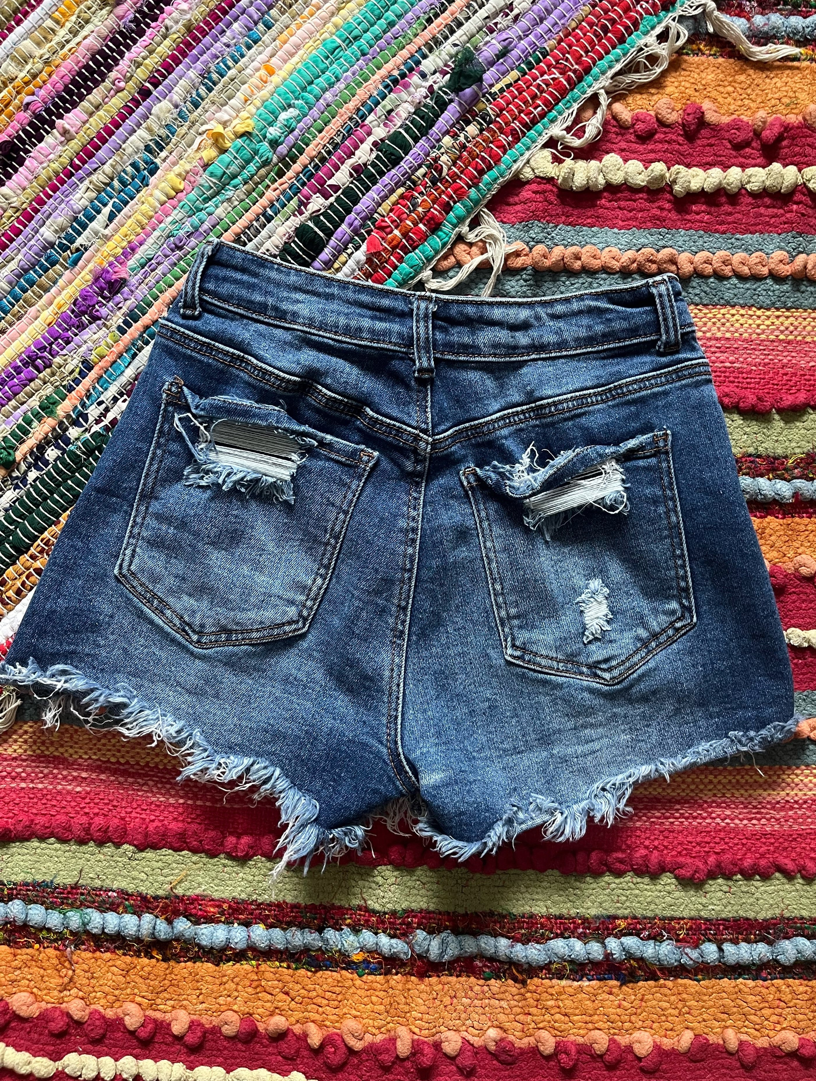 Distressed shorts