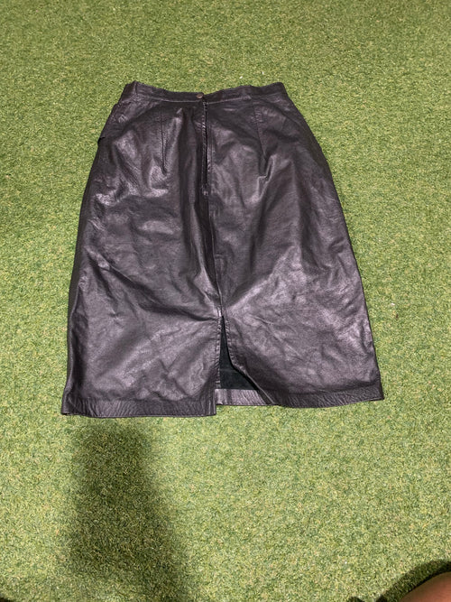 Black Leather Skirt