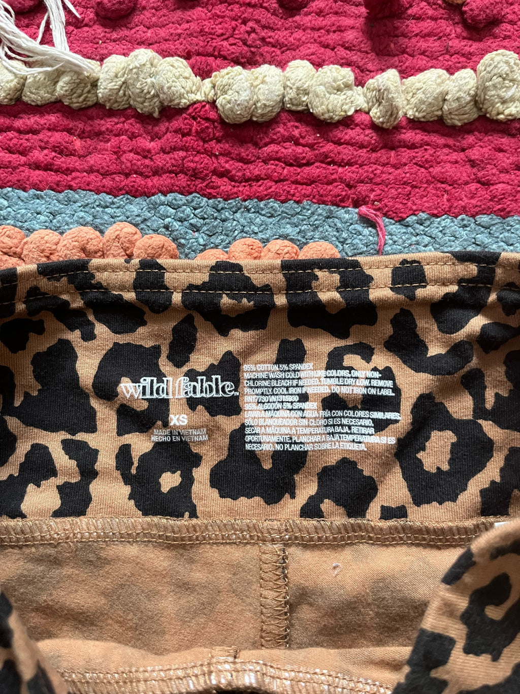 Leopard print biker shorts
