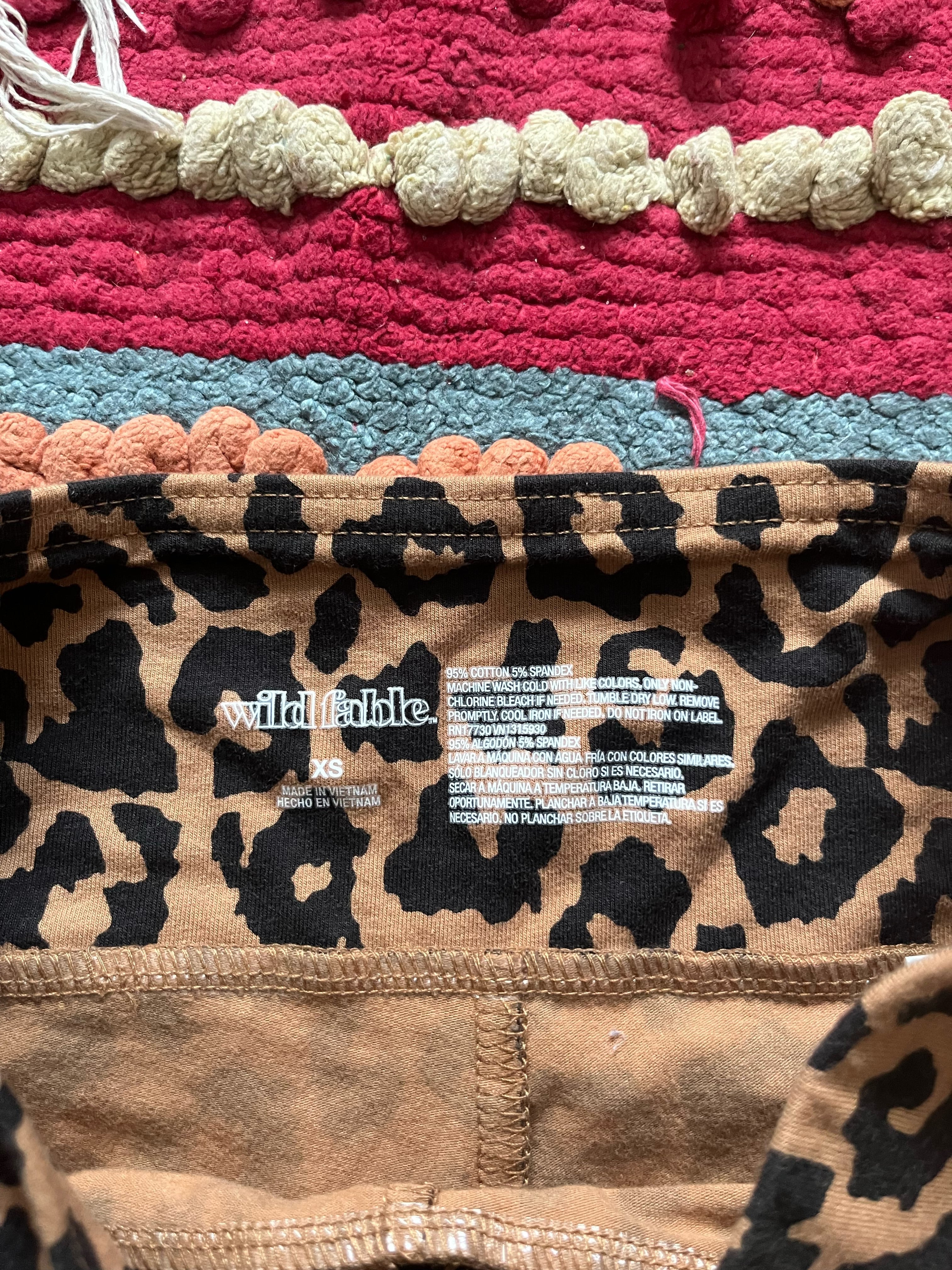 Leopard print biker shorts