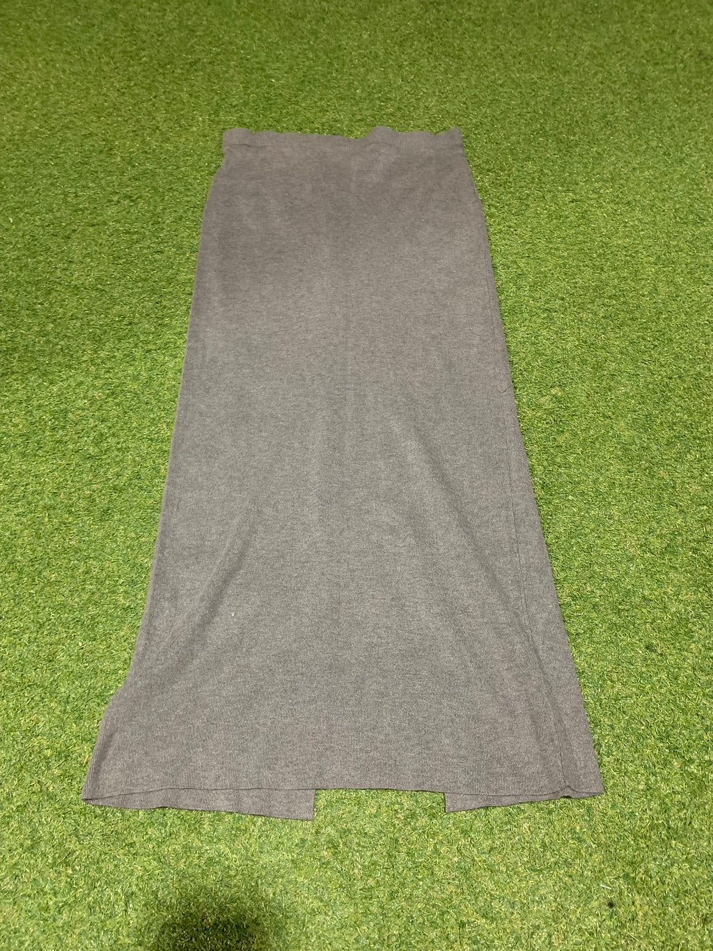 Long Gray Fitted Skirt