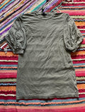 Puffy short sleeve dress